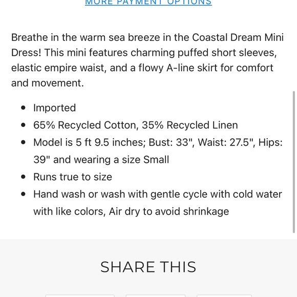 Lost and Wander Coastal Dream Balloon Short Sleeve Dress - Picture 5 of 9